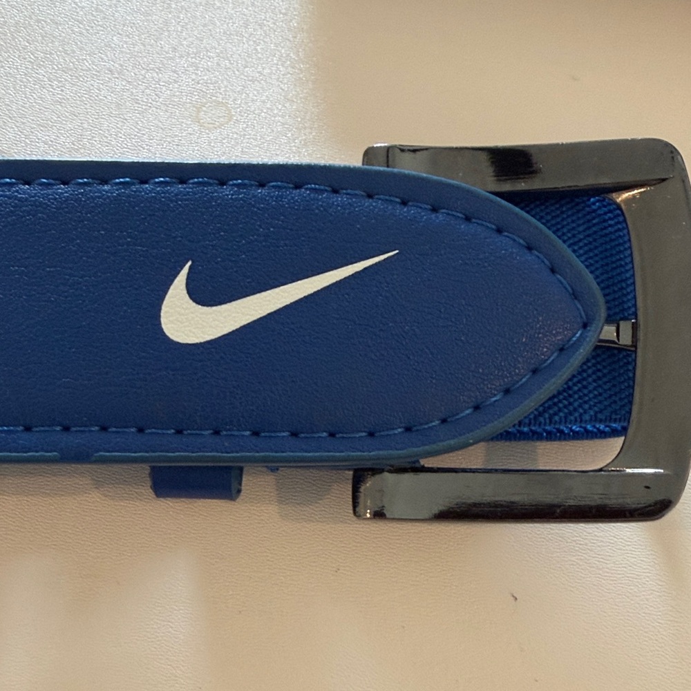Nike Blue Baseball Belt with Silver Buckle